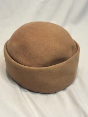 Vintage Frank Olive 100% Wool Excello Pillbox Hat